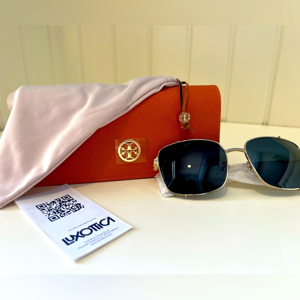 Tory Burch Black and Silver Sunglasses